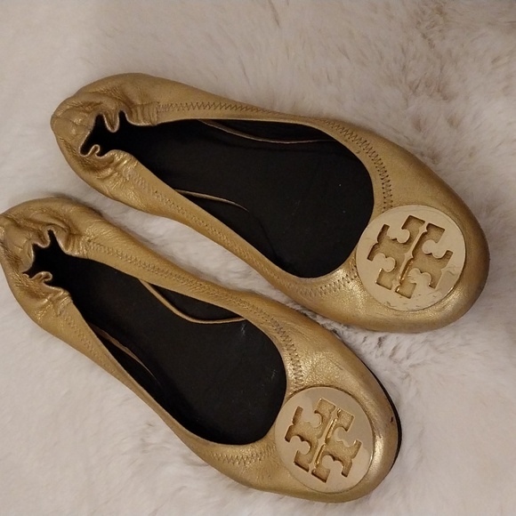 Tory Burch gold metallic flats - Picture 6 of 8